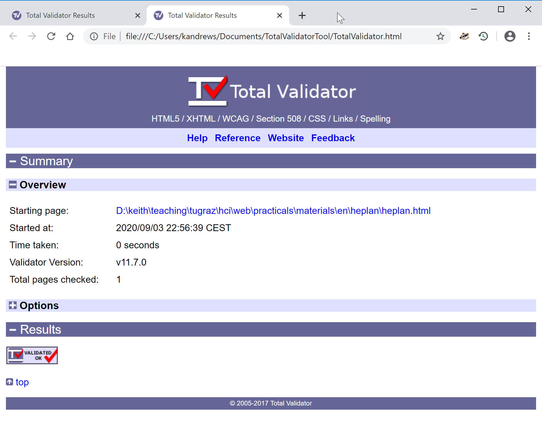 TotalValidator Basic v 11.7.0 Validated OK.